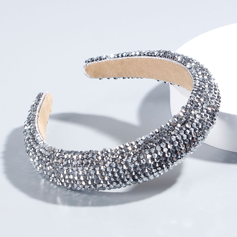 Simple pearl red thin sponge headband