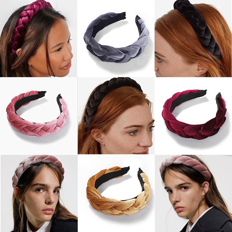 Gold Velvet Braid Headband