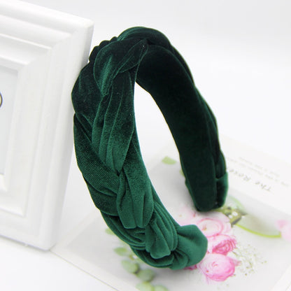 Gold Velvet Braid Headband
