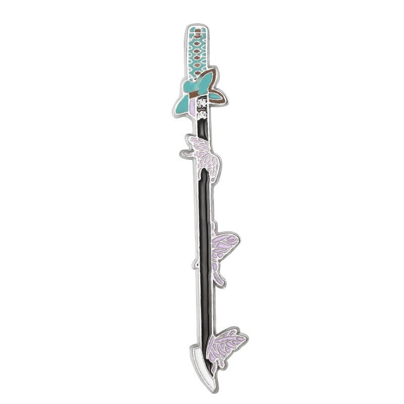 New cartoon anime peripheral weapon alloy brooch
