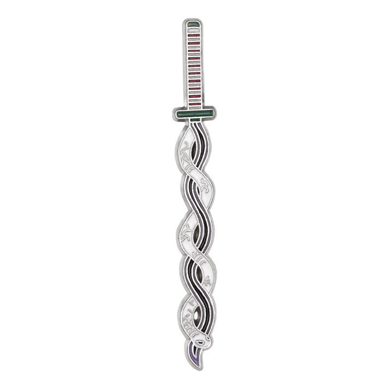 New cartoon anime peripheral weapon alloy brooch