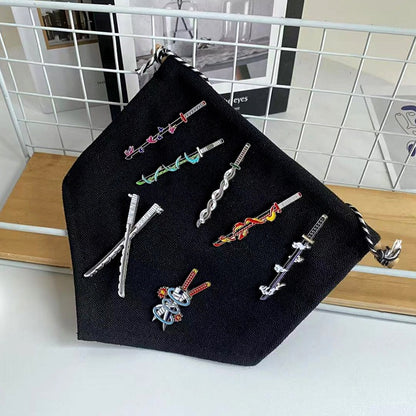 New cartoon anime peripheral weapon alloy brooch