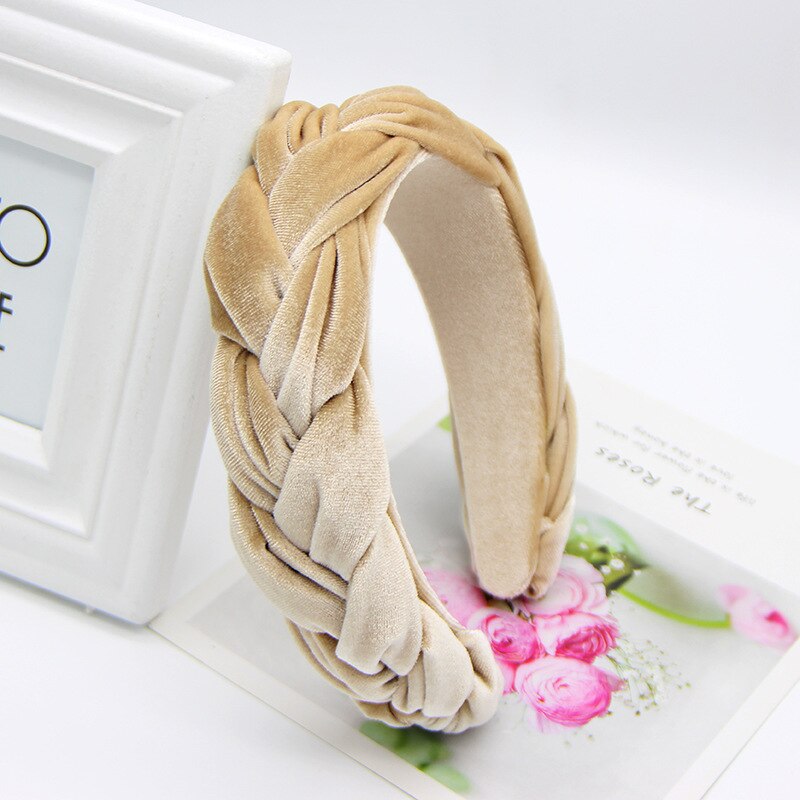 Gold Velvet Braid Headband