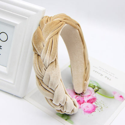 Gold Velvet Braid Headband