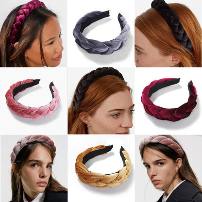 Gold Velvet Braid Headband