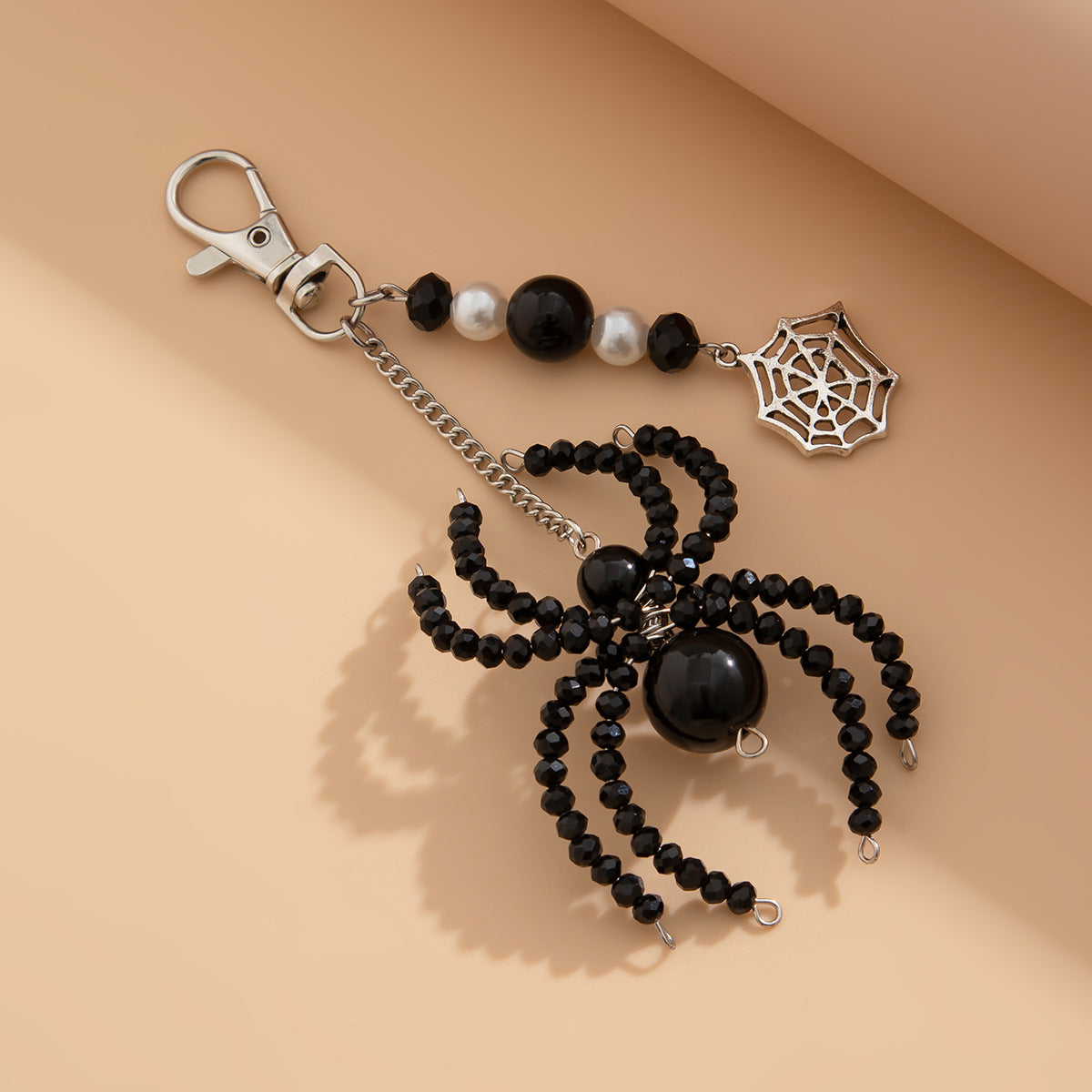 Sunflower Crystal White Pearl Set Keychain