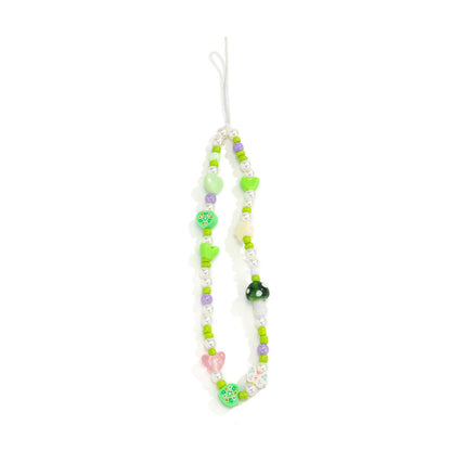 Handmade ethnic style beaded mushroom pendant
