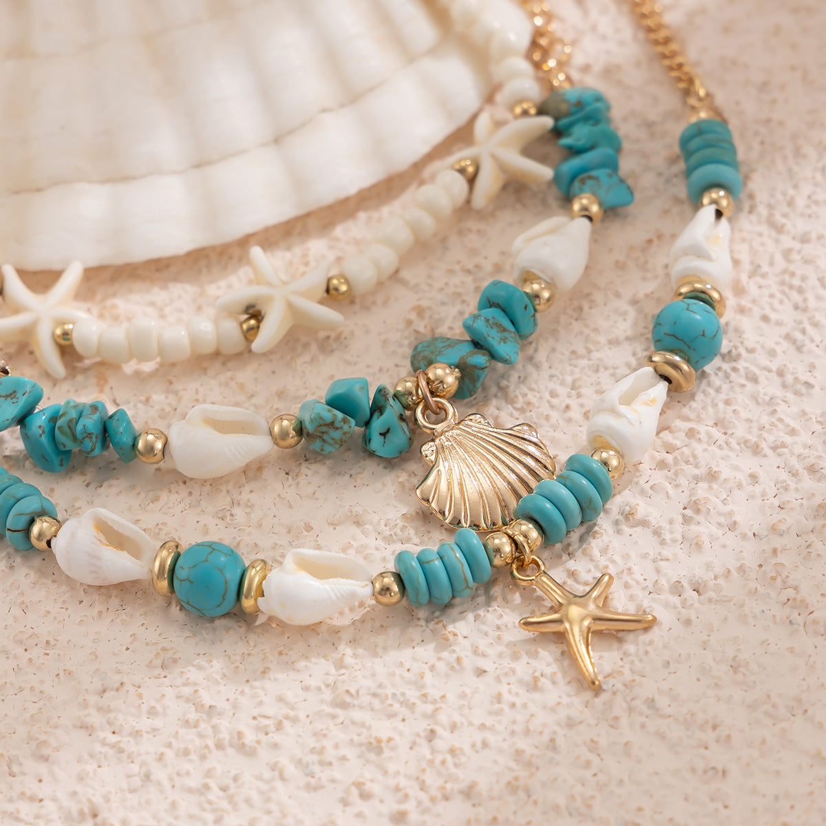Beach Resort Turquoise Encrusted Anklet