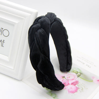 Gold Velvet Braid Headband