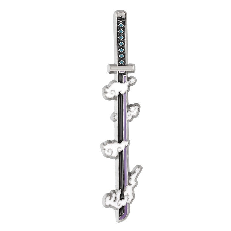 New cartoon anime peripheral weapon alloy brooch