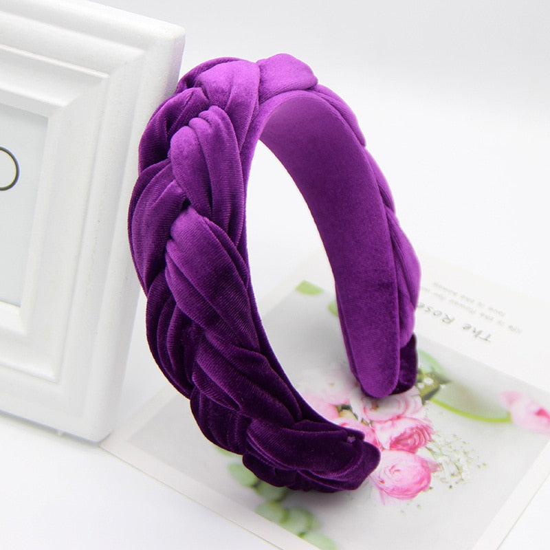 Gold Velvet Braid Headband