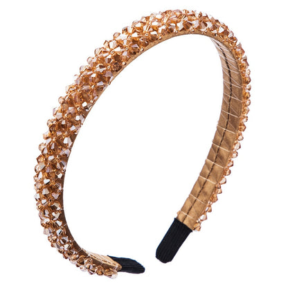 Simple pearl red thin sponge headband