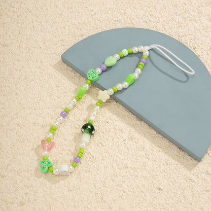 Handmade ethnic style beaded mushroom pendant