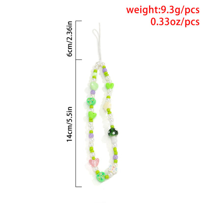 Handmade ethnic style beaded mushroom pendant