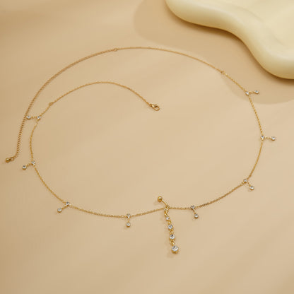 Sweet and cool summer sexy rhinestone waist chain