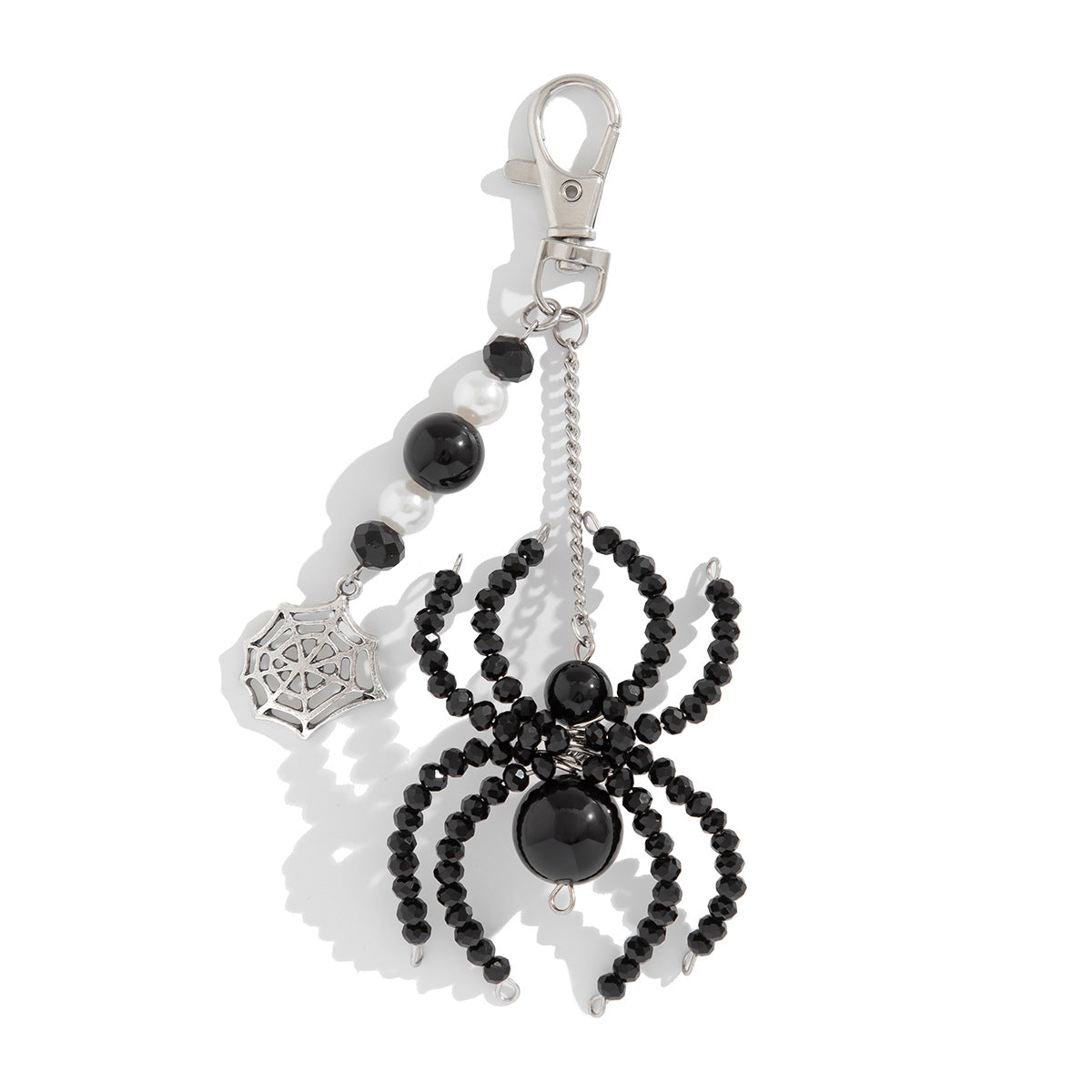 Sunflower Crystal White Pearl Set Keychain