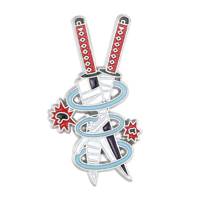 New cartoon anime peripheral weapon alloy brooch