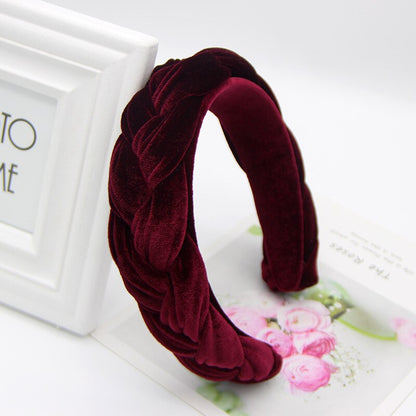 Gold Velvet Braid Headband