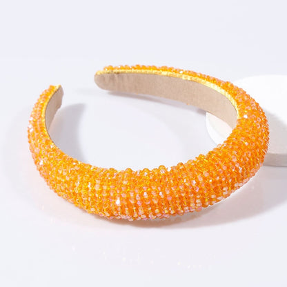 Simple pearl red thin sponge headband