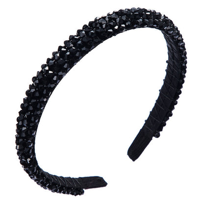 Simple pearl red thin sponge headband