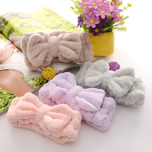 Girls plush coral fleece headband