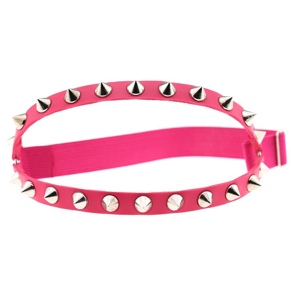 Sexy Decorative Punk Hip Hop Leather Double Row Rivet Garter Belt