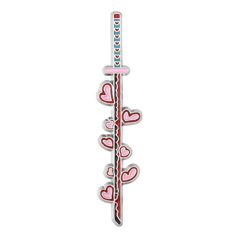 New cartoon anime peripheral weapon alloy brooch