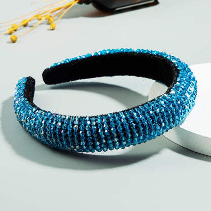 Simple pearl red thin sponge headband