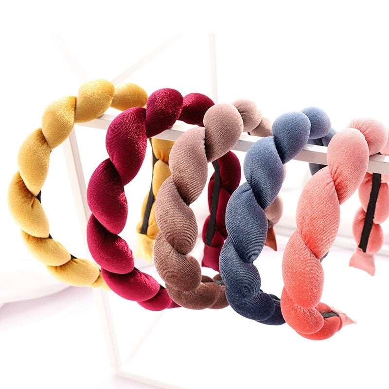 Velvet Sponge Braid Headband